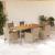 Set mobilier grădină cu perne 7 piese bej poliratan/lemn acacia GartenMobel Dekor