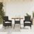 Set mobilier grădină perne 3 piese negru poliratan/lemn acacia GartenMobel Dekor