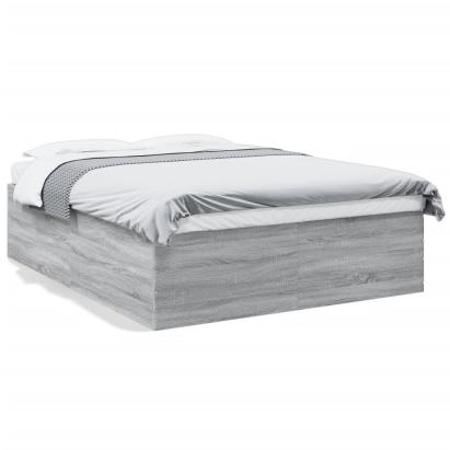 Cadru de pat, gri sonoma, 150x200 cm, lemn prelucrat GartenMobel Dekor