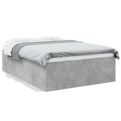 Cadru de pat, gri beton, 120x200 cm, lemn prelucrat GartenMobel Dekor