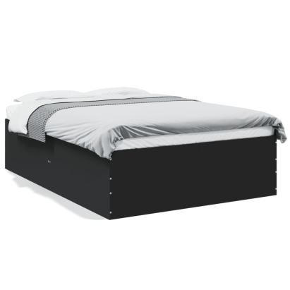 Cadru de pat, negru, 140x190 cm, lemn prelucrat GartenMobel Dekor
