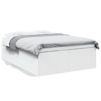 Cadru de pat, alb ,135x190 cm, lemn prelucrat GartenMobel Dekor
