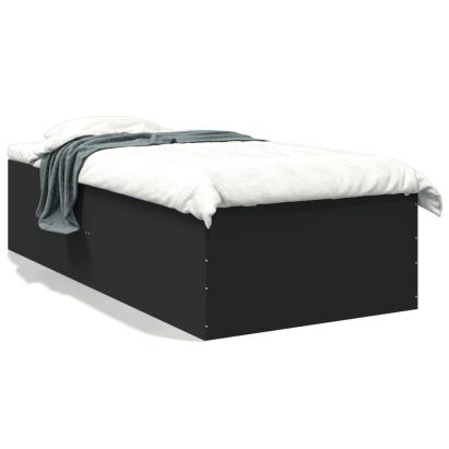 Cadru de pat, negru, 100x200 cm, lemn prelucrat GartenMobel Dekor