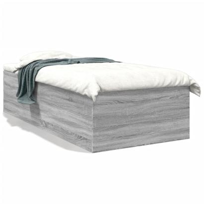 Cadru de pat, gri sonoma, 100x200 cm, lemn prelucrat GartenMobel Dekor