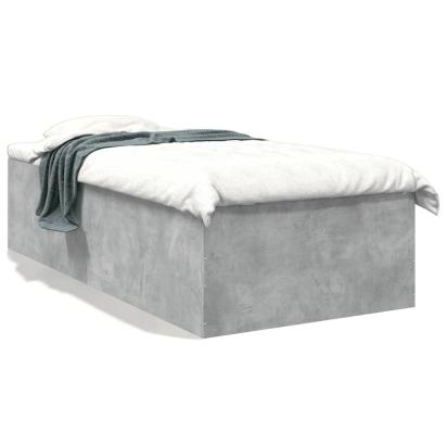 Cadru de pat, gri beton, 90x190 cm, lemn prelucrat GartenMobel Dekor