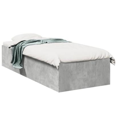 Cadru de pat, gri beton, 100x200 cm, lemn prelucrat GartenMobel Dekor