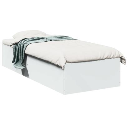 Cadru de pat, alb, 90x200 cm, lemn prelucrat GartenMobel Dekor
