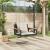 Bancă de balansoar cu perne, negru, 63x62x40 cm, poliratan GartenMobel Dekor