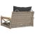 Bancă de balansoar cu perne, gri, 63x62x40 cm, poliratan GartenMobel Dekor