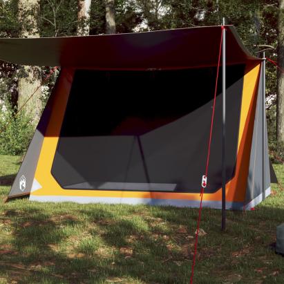 Cort de camping pentru 2 persoane, gri/portocaliu, impermeabil GartenMobel Dekor