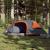 Cort de camping pentru 1 persoană, gri/portocaliu, impermeabil GartenMobel Dekor