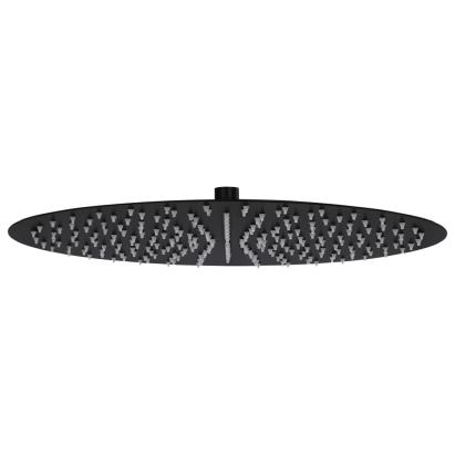 Cap de duș tip ploaie rotund, negru, 40 cm, oțel inoxidabil GartenMobel Dekor