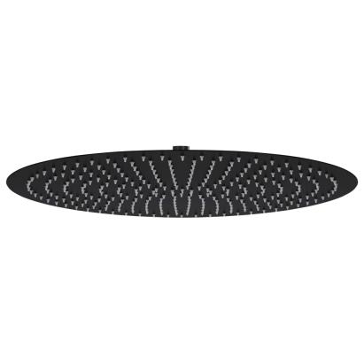 Cap de duș tip ploaie rotund, negru, 50 cm, oțel inoxidabil GartenMobel Dekor