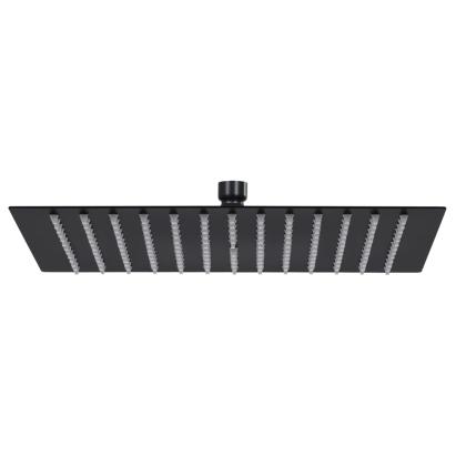 Cap de duș tip ploaie pătrat, negru, 25x25 cm, oțel inoxidabil GartenMobel Dekor