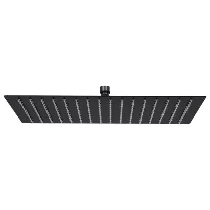 Cap duș ploaie dreptunghiular, negru, 40x30 cm, oțel inoxidabil GartenMobel Dekor