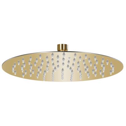 Cap de duș rotund tip ploaie, auriu, 25 cm, oțel inoxidabil GartenMobel Dekor