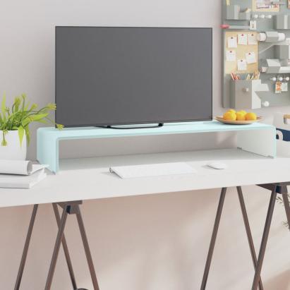 Stativ TV/Suport monitor, sticlă, verde, 90 x 30 x 13 cm GartenMobel Dekor