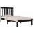 Cadru de pat mic single, negru, 75x190 cm, lemn masiv de pin GartenMobel Dekor