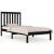 Cadru de pat mic single, negru, 75x190 cm, lemn masiv de pin GartenMobel Dekor