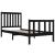 Cadru de pat mic single, negru, 75x190 cm, lemn masiv de pin GartenMobel Dekor