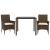 Set mobilier de grădină cu perne 3 piese maro poliratan&sticlă GartenMobel Dekor