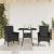 Set mobilier de grădină cu perne 3 piese negru poliratan&sticlă GartenMobel Dekor