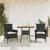 Set mobilier grădină perne 3 piese negru poliratan/lemn acacia GartenMobel Dekor