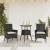 Set mobilier grădină perne 3 piese negru poliratan/lemn acacia GartenMobel Dekor