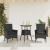 Set mobilier grădină perne 3 piese negru poliratan/lemn acacia GartenMobel Dekor