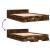 Cadru pat cu sertare stejar fumuriu 140x200 cm lemn prelucrat GartenMobel Dekor