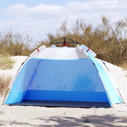 Cort camping 4 persoane albastru azur impermeabil setare rapidă GartenMobel Dekor