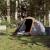 Cort de camping tunel 2 persoane, gri/portocaliu, impermeabil GartenMobel Dekor