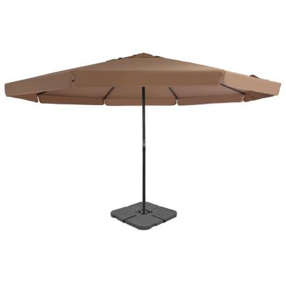 Umbrelă de exterior cu bază portabilă, gri taupe GartenMobel Dekor