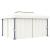 Pavilion cu perdele & șiruri lumini LED, alb crem, 4x3 m GartenMobel Dekor