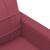 Set canapea cu perne, 3 piese, roșu vin, material textil GartenMobel Dekor