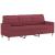Set canapea cu perne, 3 piese, roșu vin, material textil GartenMobel Dekor
