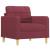 Set canapea cu perne, 3 piese, roșu vin, material textil GartenMobel Dekor