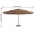 Umbrelă soare exterior cu stâlp aluminiu gri taupe 500 cm  GartenMobel Dekor