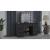 Masa de toaleta/machiaj + Taburet Korfu, negru, cu oglinda si LED-uri, Vanessa, 130x43x143 cm GartenVIP DiyLine