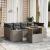 Set canapele de grădină, 7 piese, cu perne, gri, poliratan GartenMobel Dekor