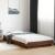 Cadru de pat cu LED stejar maro 75x190 cm lemn prelucrat GartenMobel Dekor