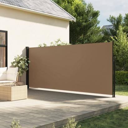 Copertină laterală retractabilă, gri taupe, 160 x 600 cm GartenMobel Dekor