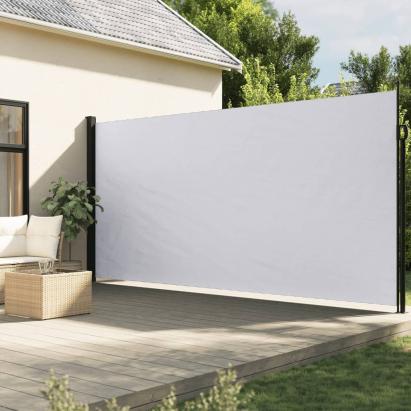 Copertină laterală retractabilă, alb, 200x600 cm GartenMobel Dekor