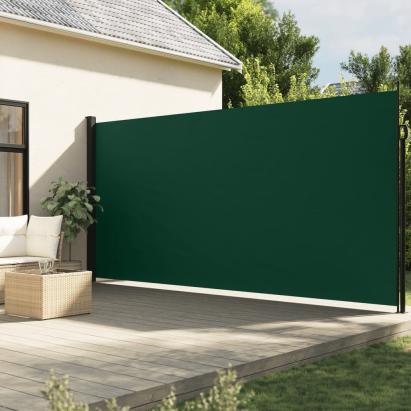 Copertină laterală retractabilă, verde închis, 200x600 cm GartenMobel Dekor
