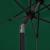 Umbrelă de soare, LED-uri și stâlp aluminiu, verde, 300 cm GartenMobel Dekor