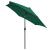 Umbrelă de soare, LED-uri și stâlp aluminiu, verde, 300 cm GartenMobel Dekor