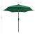 Umbrelă de soare, LED-uri și stâlp aluminiu, verde, 300 cm GartenMobel Dekor