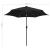 Umbrelă de soare, LED-uri și stâlp aluminiu, negru, 300 cm GartenMobel Dekor