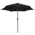 Umbrelă de soare, LED-uri și stâlp aluminiu, negru, 300 cm GartenMobel Dekor