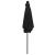 Umbrelă de soare, LED-uri și stâlp aluminiu, negru, 300 cm GartenMobel Dekor